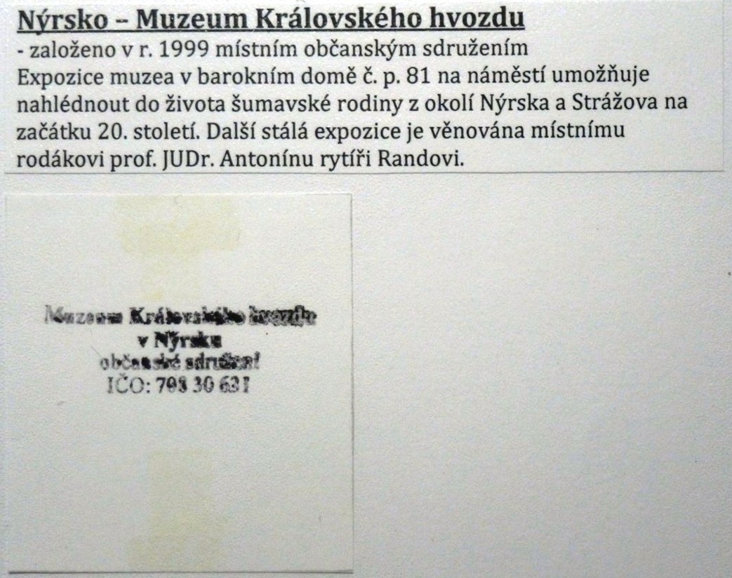 Nýrsko - Muzeum královského hvozdu